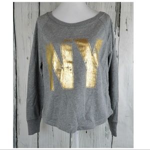 Aeropostale NY Sparkle Fleece Sweatshirt Top